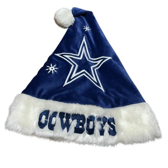 Forever Dallas Cowboys Christmas Santa Hat - Picture 1 of 4
